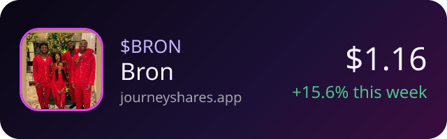 $BRON on Journey Shares