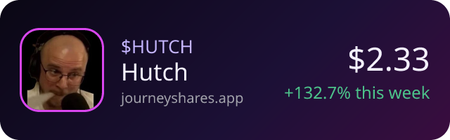 $HUTCH on Journey Shares