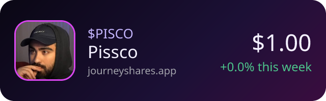 $PISCO on Journey Shares